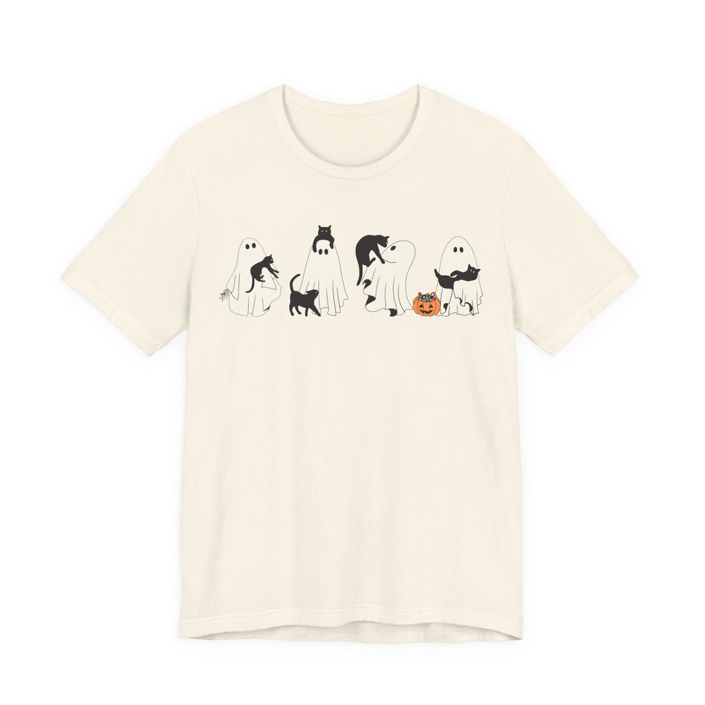 Ghost Cat Shirt, Ghost Holding Cat Shirt, Fall Graphic Tee