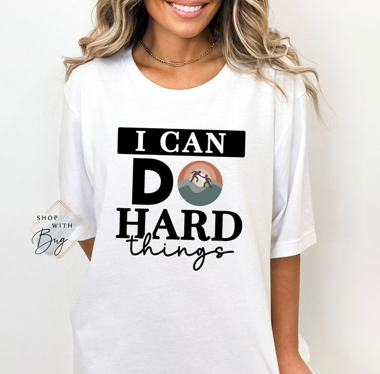 Aspire I Can Do Hard Things Adult Shirt