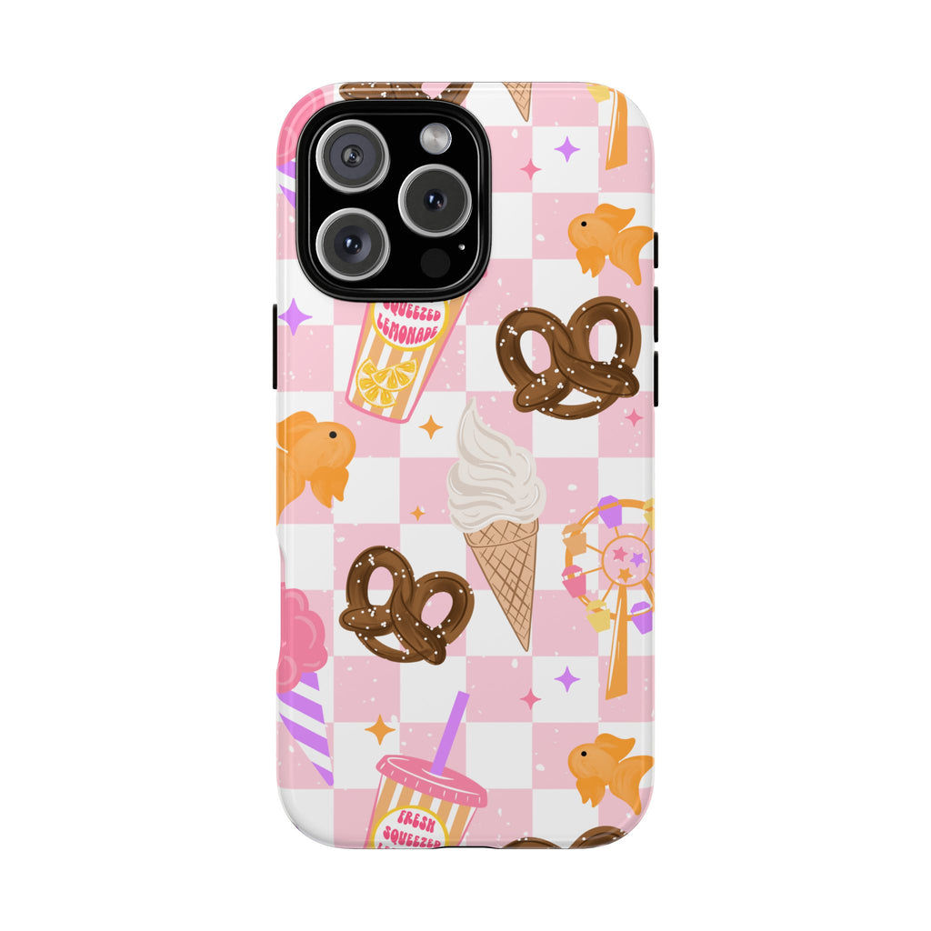 Carnival Themed Phone Case, Stars checkered tough case Case, Cute Fair Phone Cover