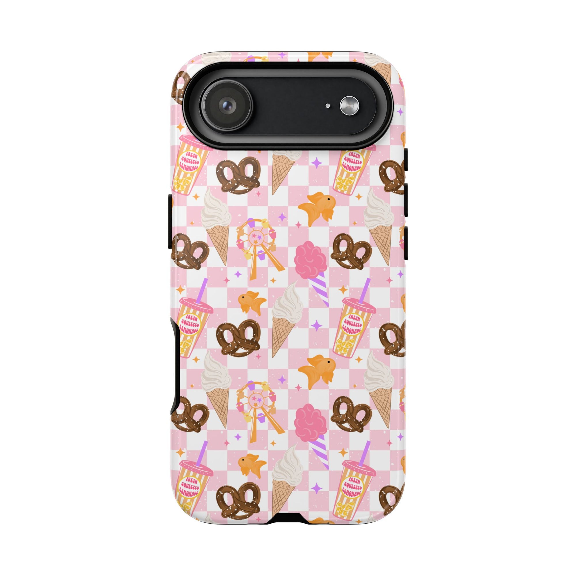Carnival Themed Phone Case, Stars checkered tough case Case, Cute Fair Phone Cover