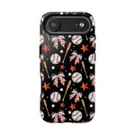 Baseball Star Themed Phone Case, Stars checkered tough case Case, Cute Baseball Phone Cover