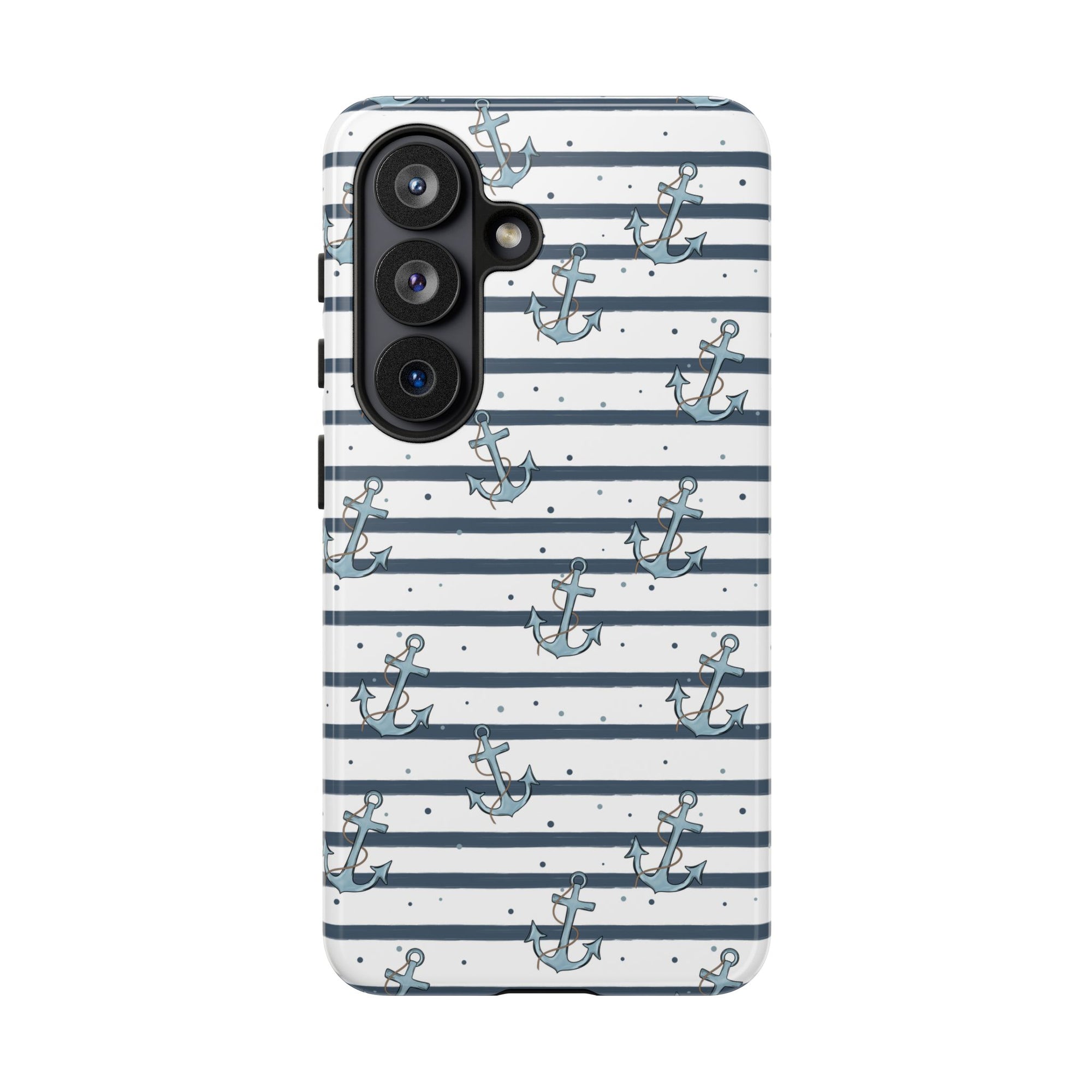 Anchor Striped Themed Phone Case, Navy tough case Case, Cute ocean Phone Cover