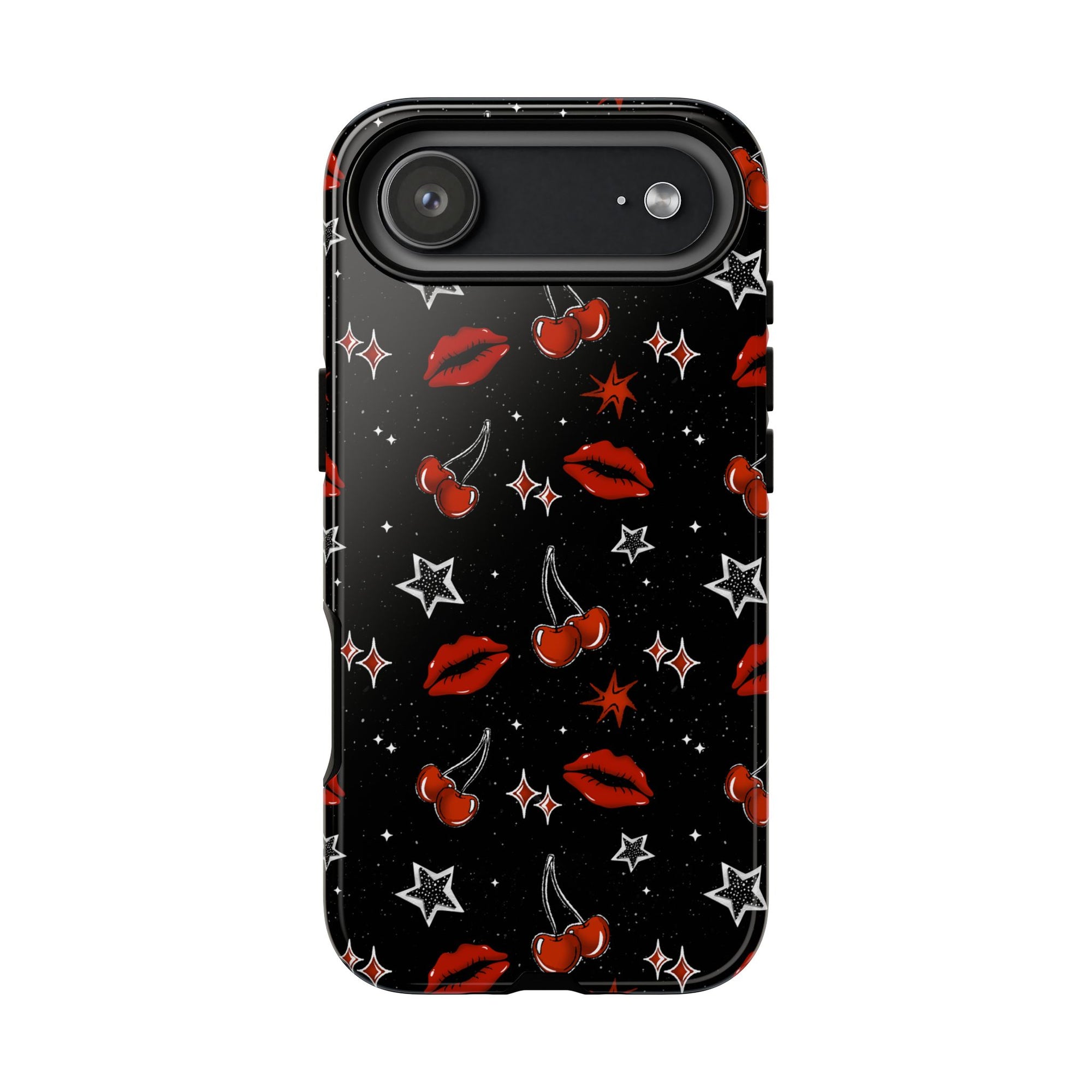 Cherry Lips Stars Phone Case, Cherry tough case Case, Cute Punk Phone Cover