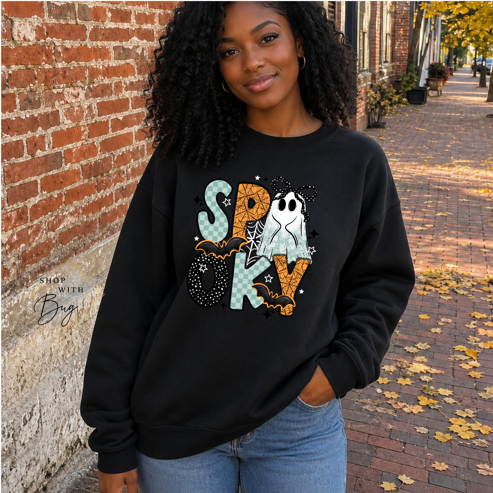 Spooky Sweatshirt, Trendy Halloween Sweater, Spooky Season Sweater, Fall Vibes, Cute Ghost Sweatshirt, Stars Ghost