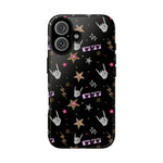 Skull Stars Dark Phone Case, Checkered Retro tough case Case, Punk Phone Cover