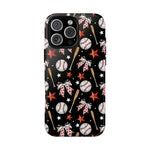 Baseball Star Themed Phone Case, Stars checkered tough case Case, Cute Baseball Phone Cover