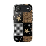 Checkered Leopard Star Phone Case, Stars tough case Case, Cute Punk Phone Cover