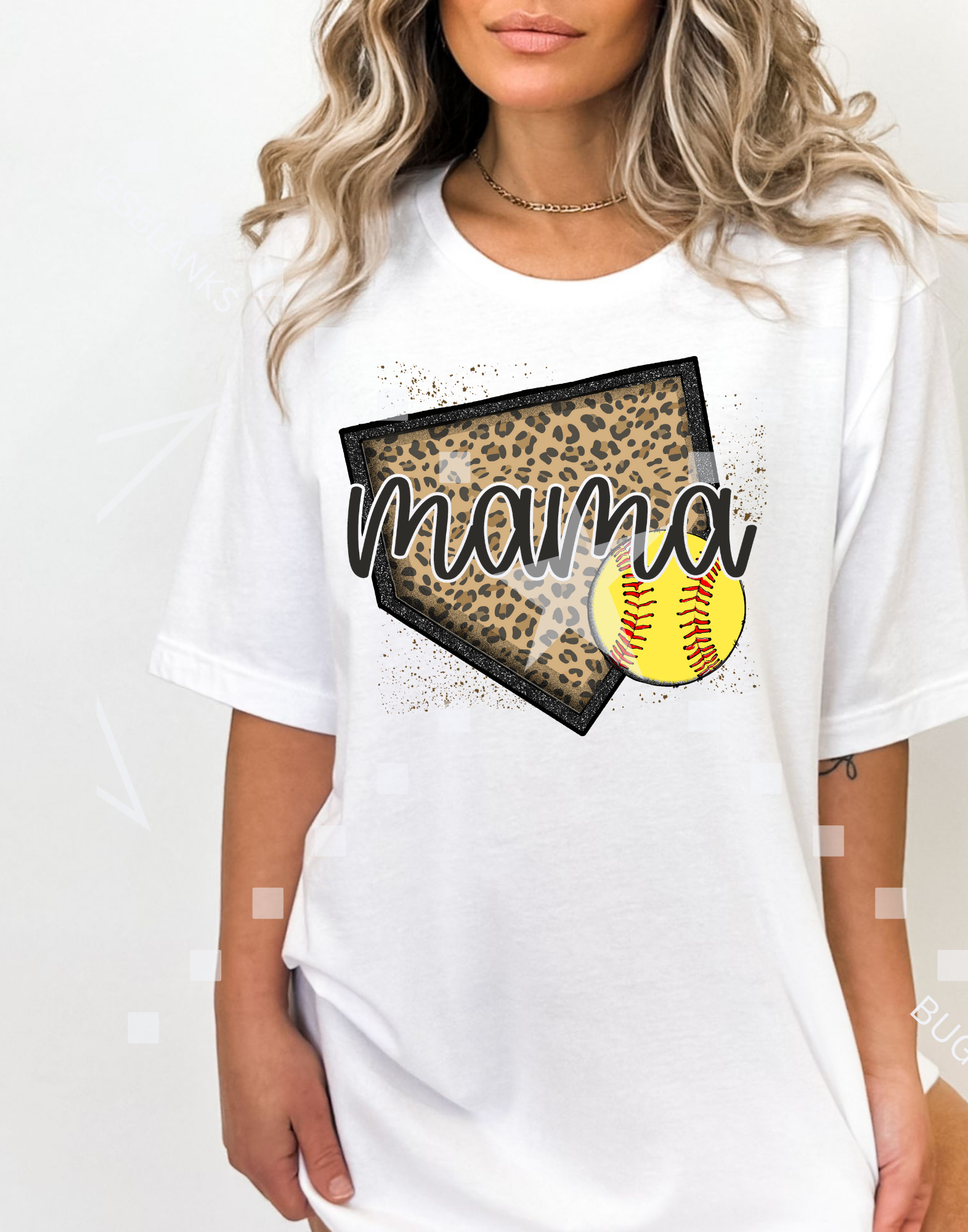 Softball Mama Adult Shirt
