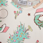 Christmas Cartoon Characters Print Girls Dress
