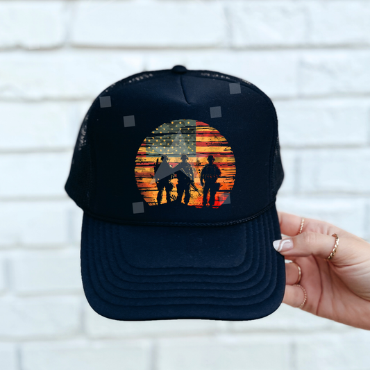 Flag Military Foam Trucker Hat