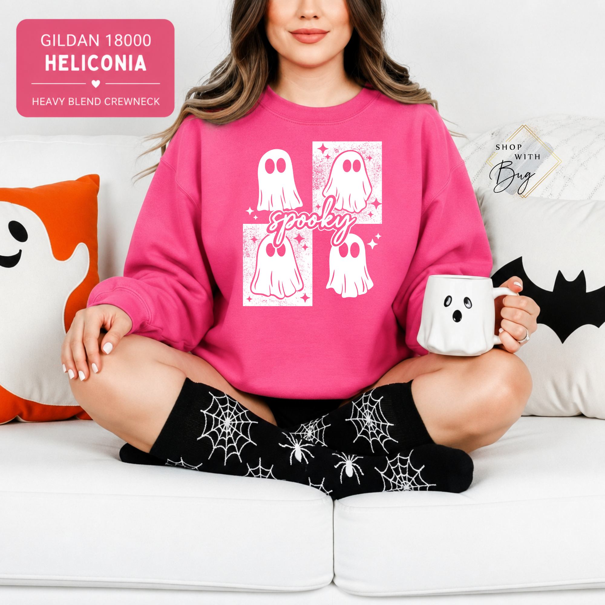 Spooky Sweatshirt, Trendy Halloween Sweater, Spooky Season Sweater, Fall Vibes, Cute Ghost Sweatshirt, Stars Ghost