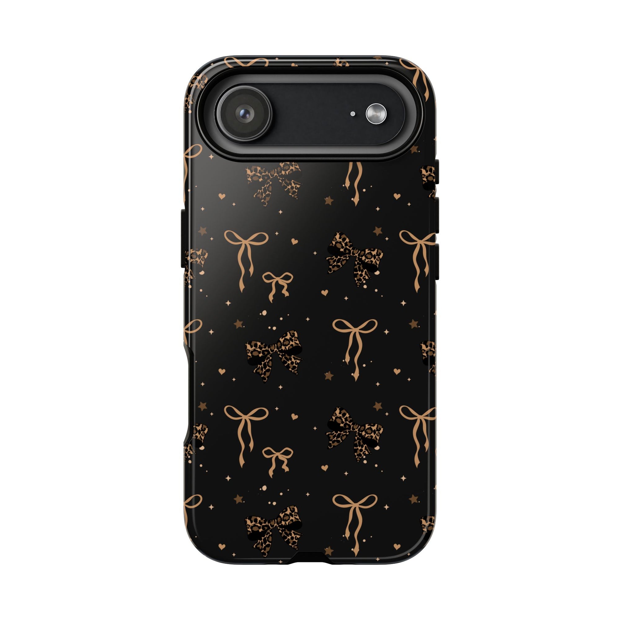 Leopard Bow Themed Phone Case, Leopard tough case Case, Cute Bow  Phone Cover