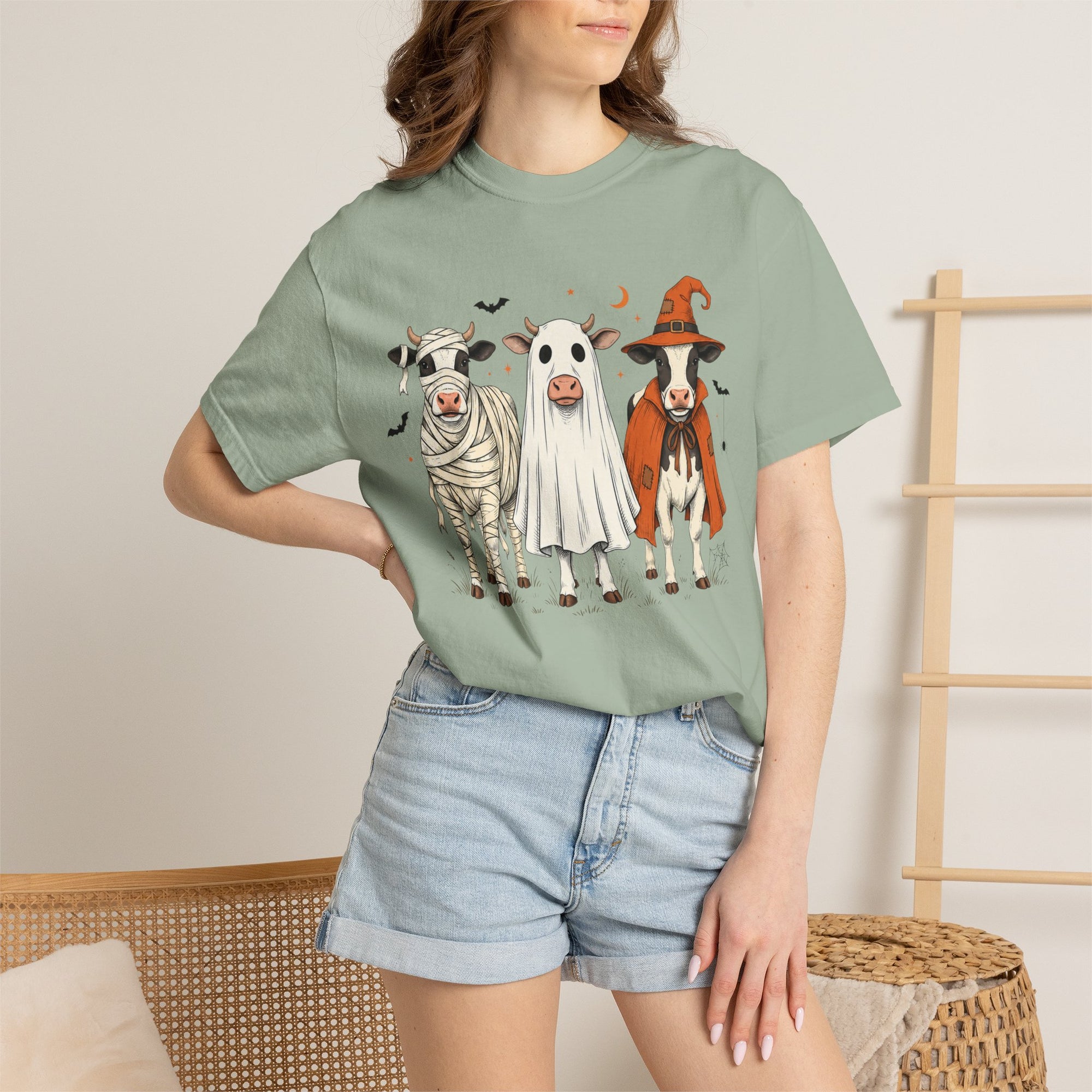 Cow Halloween Comfort Colors T-shirt For Women