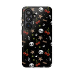 Skull Cherry Leopard Stars Phone Case, Cherry tough case Case, Cute Punk Phone Cover