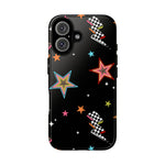 Retro Checkered Stars Phone Case, Punk tough case Case, Cute stars Phone Cover