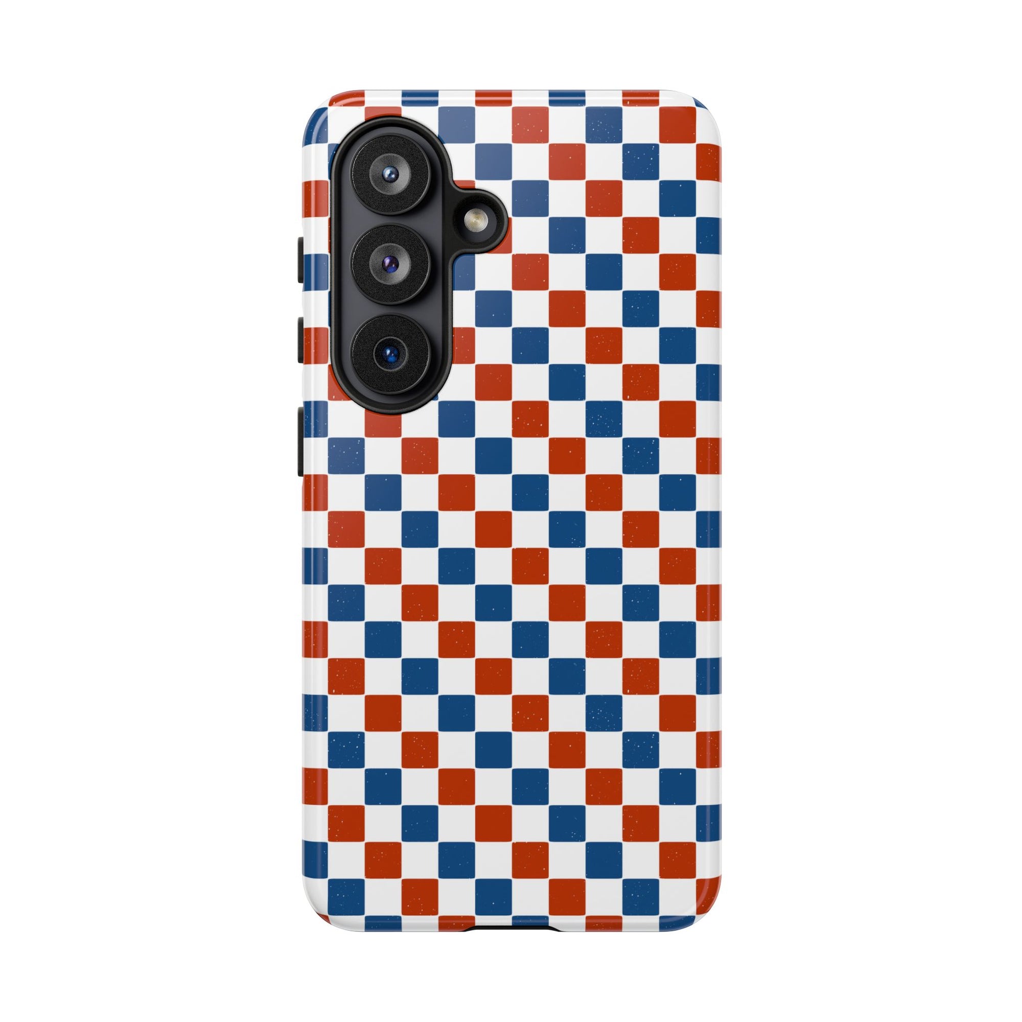 Red White and Blue Themed Phone Case, Checkered tough case Case, Cute usa Phone Cover