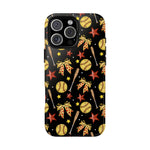 Softball Star Themed Phone Case, Stars checkered tough case Case, Cute Bow Phone Cover