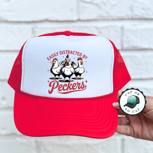 Easily Distracted by peckers Foam Trucker Hat