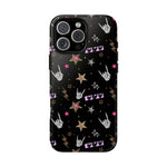 Skull Stars Dark Phone Case, Checkered Retro tough case Case, Punk Phone Cover