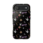Skull Stars Dark Phone Case, Checkered Retro tough case Case, Punk Phone Cover