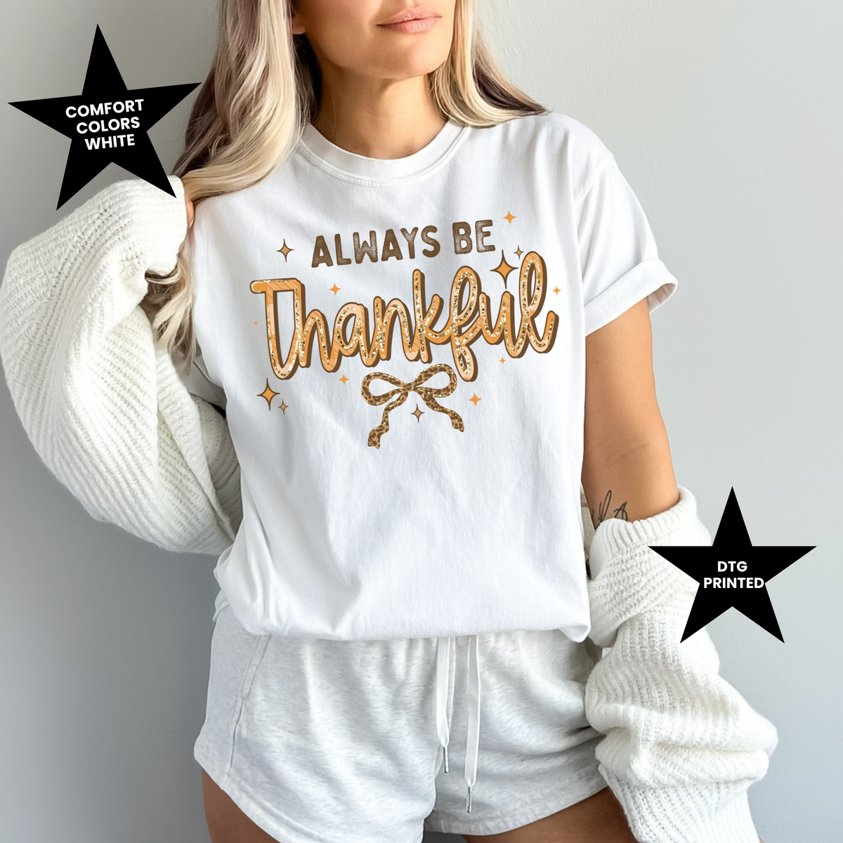 Thanksgiving T shirt, Comfort Colors , Coquette Thankful Tee, Women's Preppy Fall Gift, Thanksgiving Feast Give Thanks
