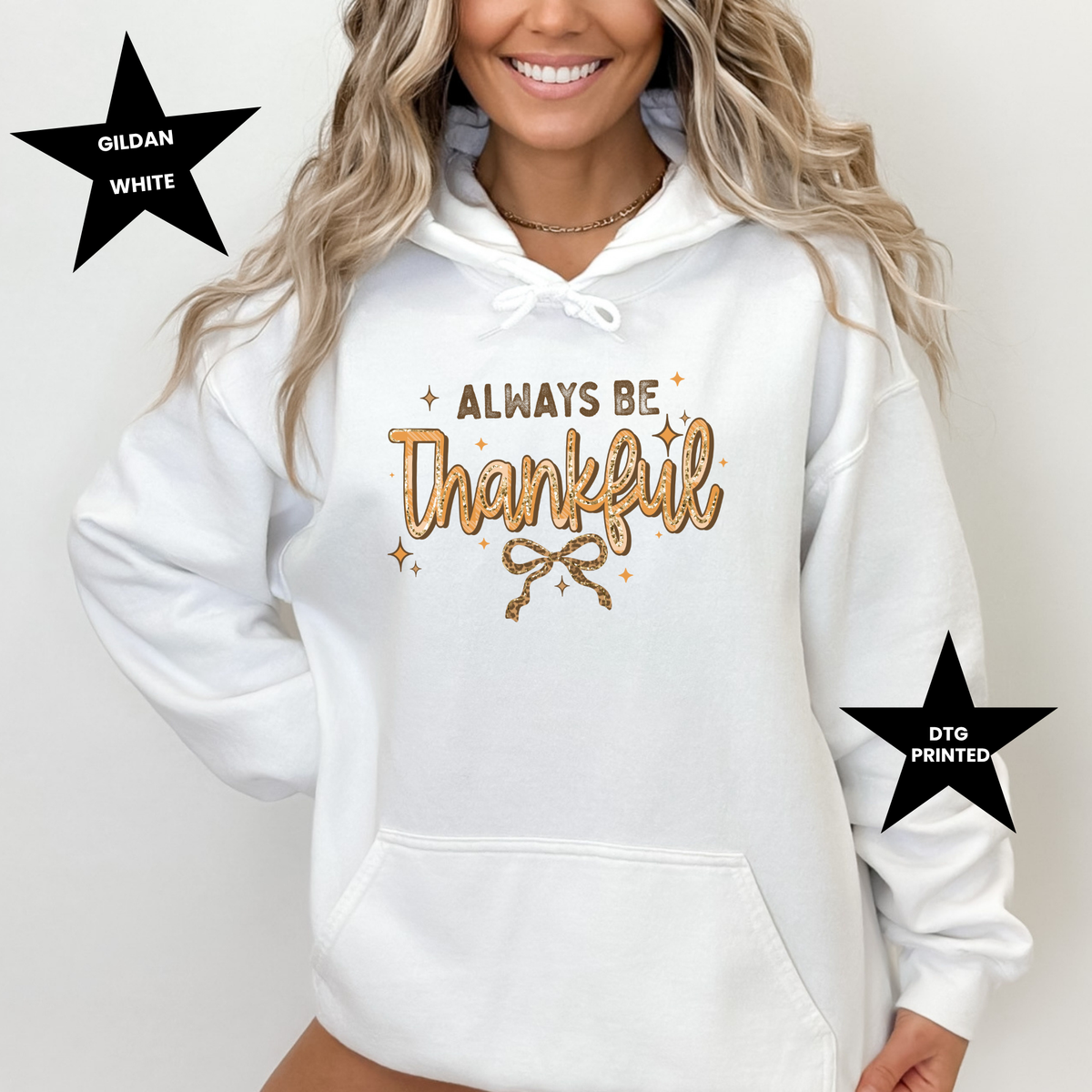 Thankful Hoodie, Thanksgiving Hoodie, Trendy Thankful Hoodie, Women's Fall Gift, Give Thanks Grateful ShirtHooded Sweatshirt