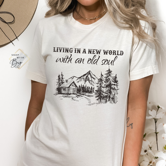 Living In a New World Adult Shirt