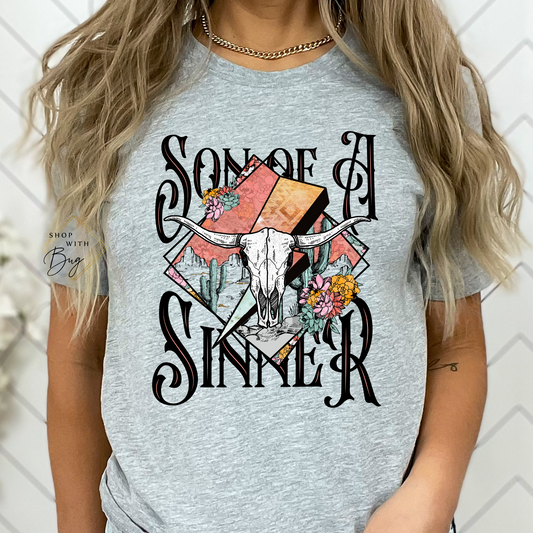 Son Of a Sinner Adult Shirt