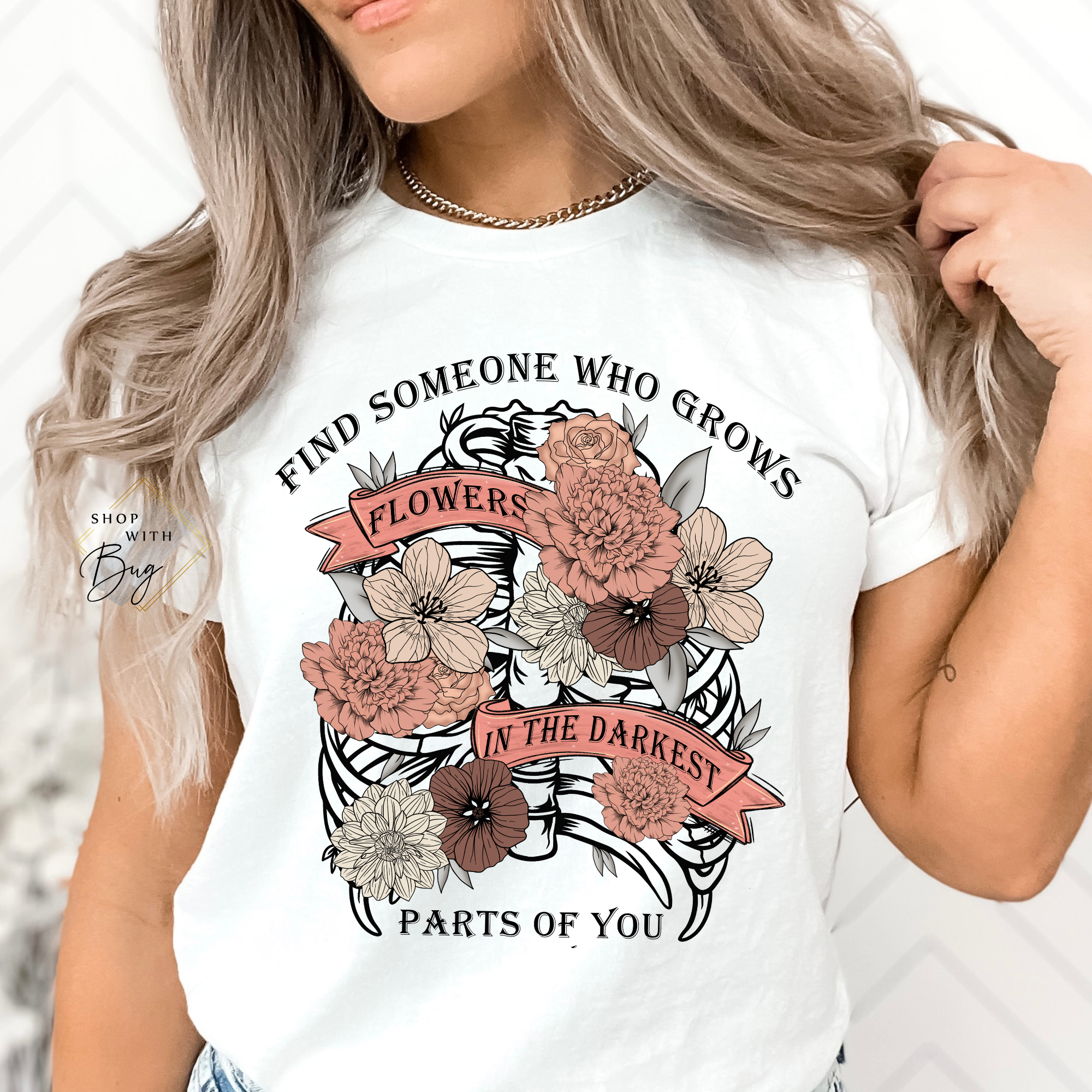 Find Someone Who Grows Flowers In Adult Shirt