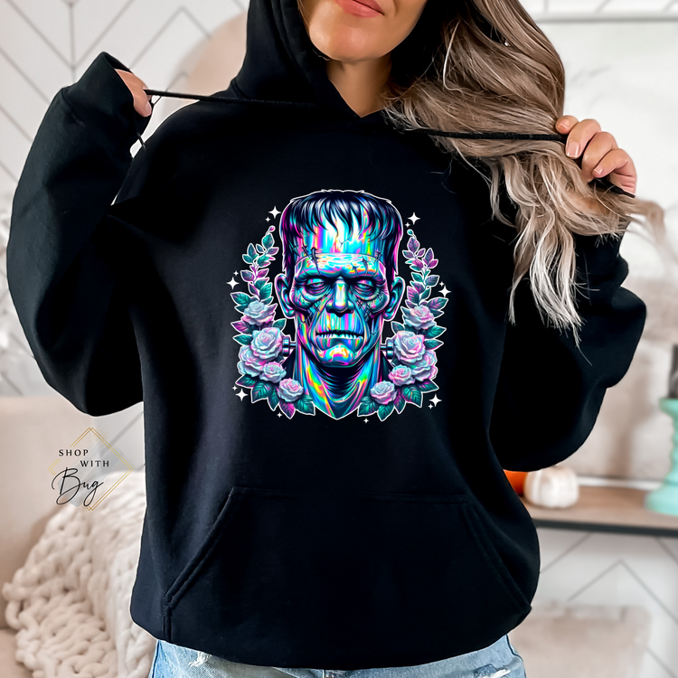 Neon Frankenstein Hoodie or CrewNeck
