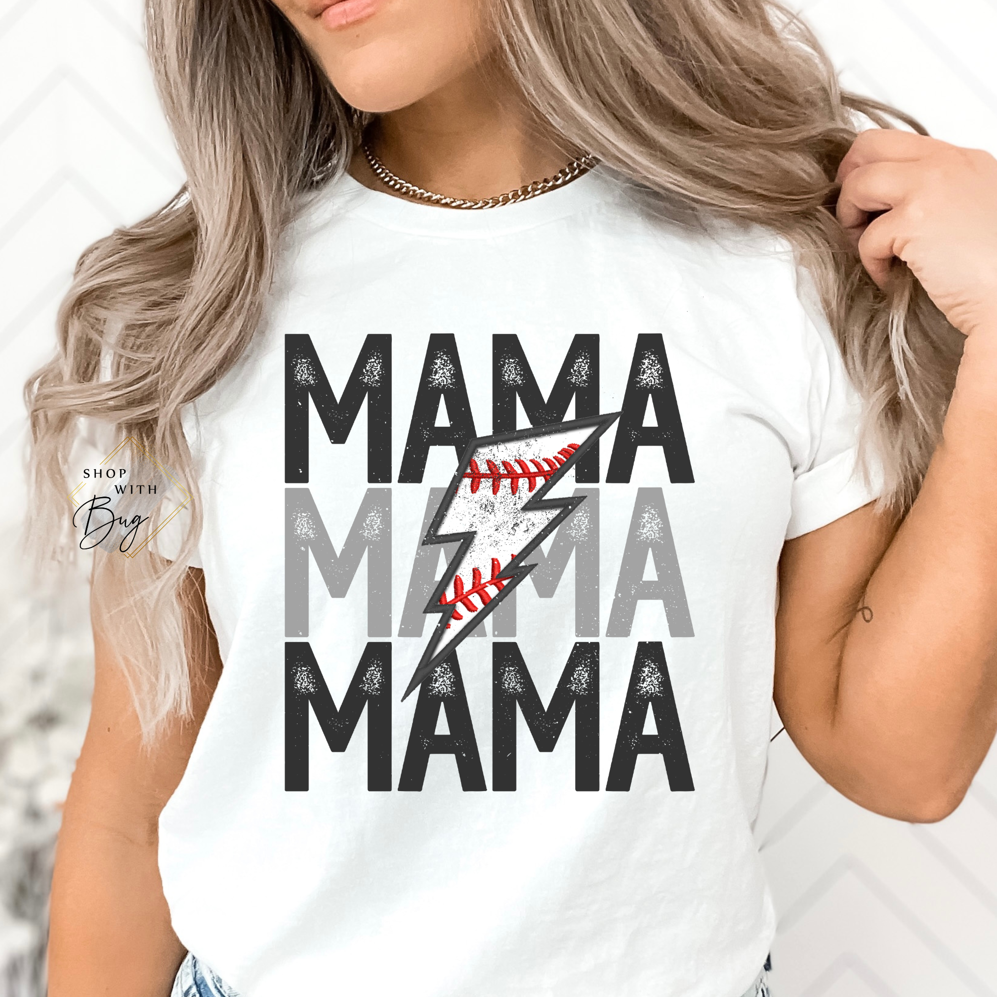 Mama Baseball Adult Shirt