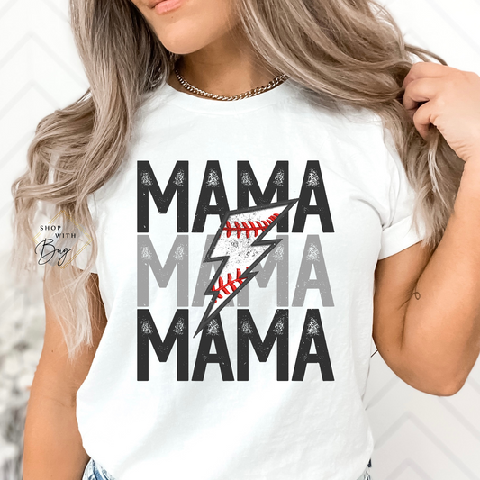 Mama Baseball Adult Shirt