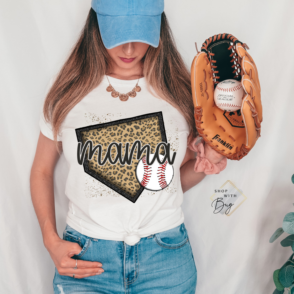 Mama Baseball Adult Shirt