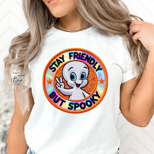 Stay Friendly But Spooky Adult Shirt