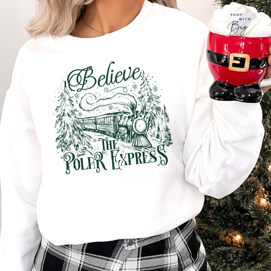 Believe in the Express Crewneck Sweater or Hoodie
