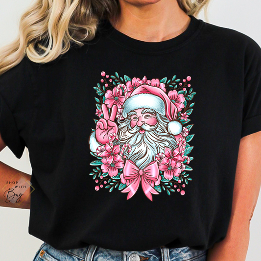 Peace Santa Adult Comfort Colors Tee