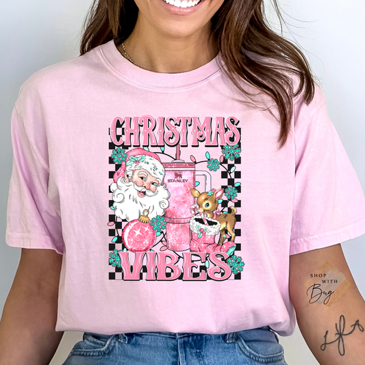 Christmas Vibes Adult Comfort Colors Tee