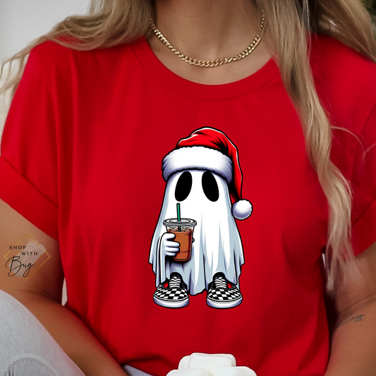 Santa Checkered Ghost Shirt