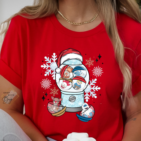 Christmas Gumball Machine Adult Shirt