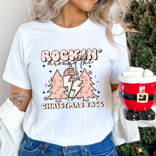 Rockin Around The Christmas Tree Adult Shirt