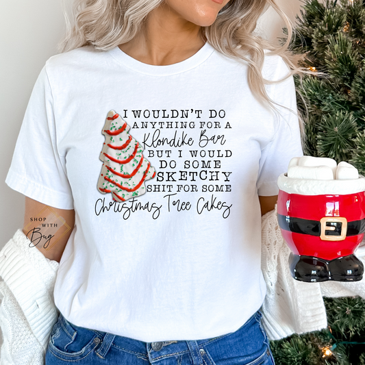 Christmas Trees Cake Adult Shirt