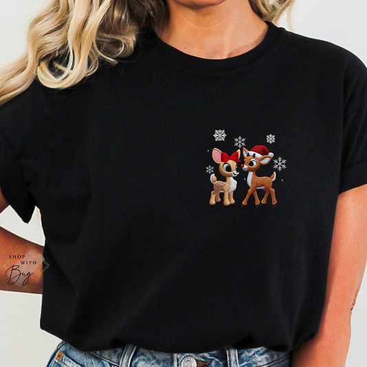 Christmas Reindeer Adult Shirt