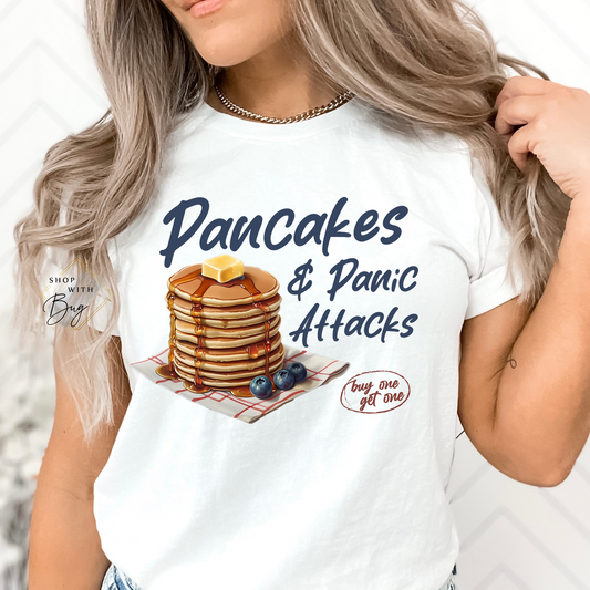 Pancakes and Panic Attacks Adult Shirt