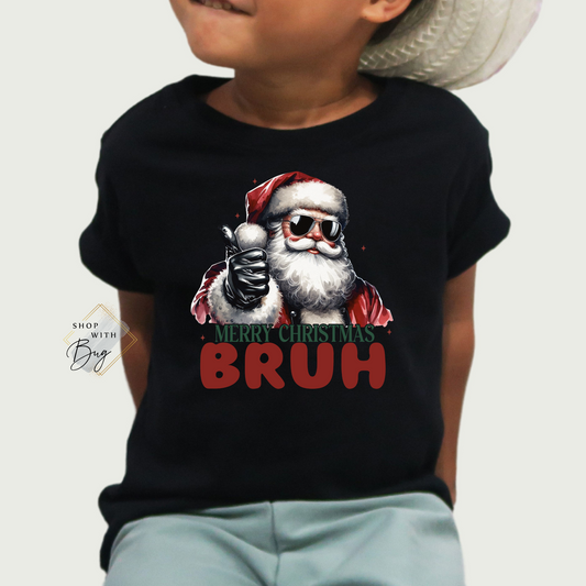 Merry Christmas Bruh Kids Shirt
