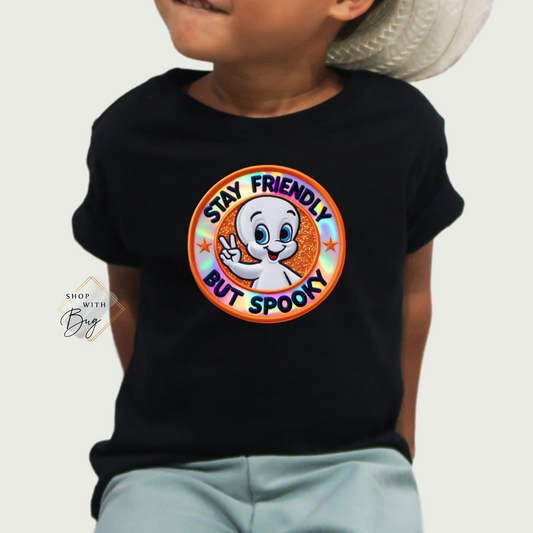 Stay Friendly But Spooky Kids Shirt