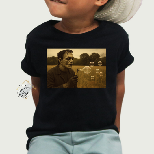 Frankenstein Bubbles  Kids Shirt