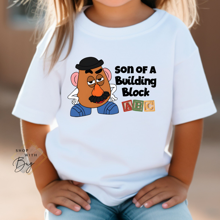 Son Of a Building Block Kids Shirt