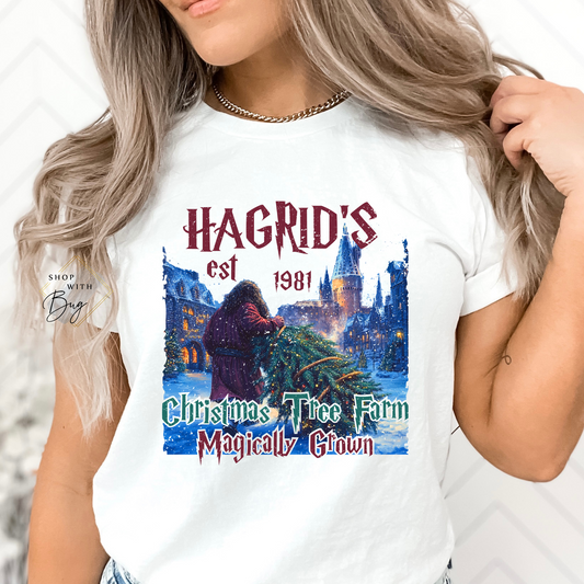 Hagrid Christmas Farm Adult Shirt