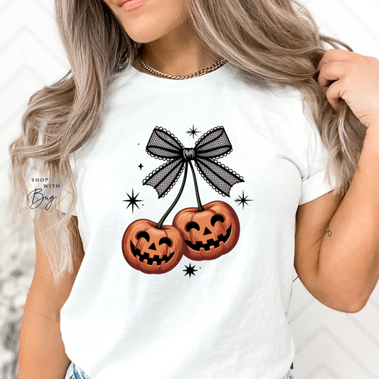 Cherry Pumpkin Adult Shirt