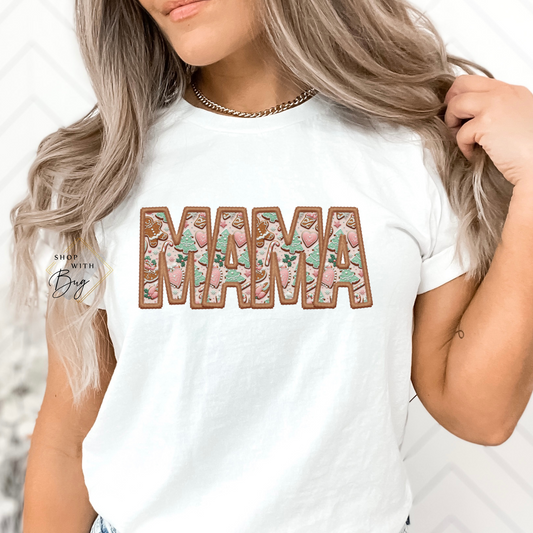 Mama Gingerbread adult  Comfort Colors Tee